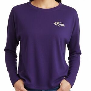 NFL MSX by Michael Strahan “Baltimore Ravens” Hi-Lo Ribbed Graphic Tee (NWT) SM